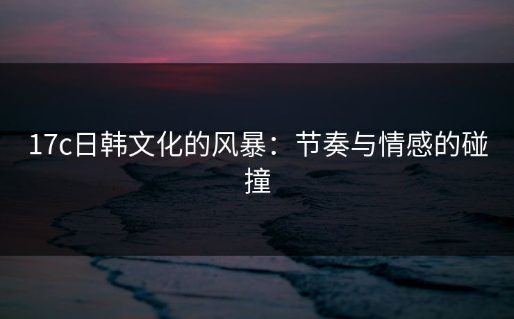 17c日韩文化的风暴:节奏与情感的碰撞